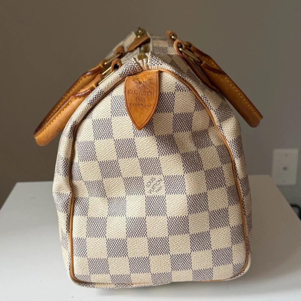 Louis Vuitton Speedy 25 Damier Azur Satchel Lock & Key - Picture 4 of 16